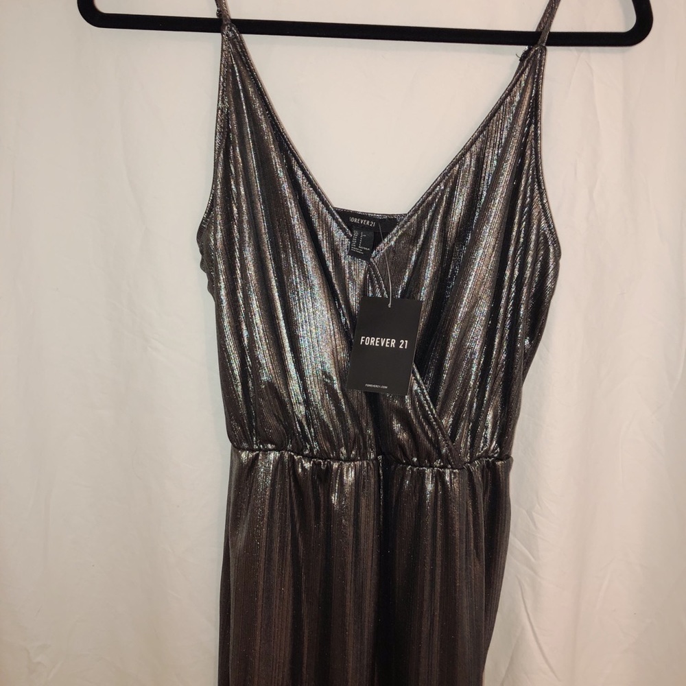 Forever21 metallic jumpsuit NWT